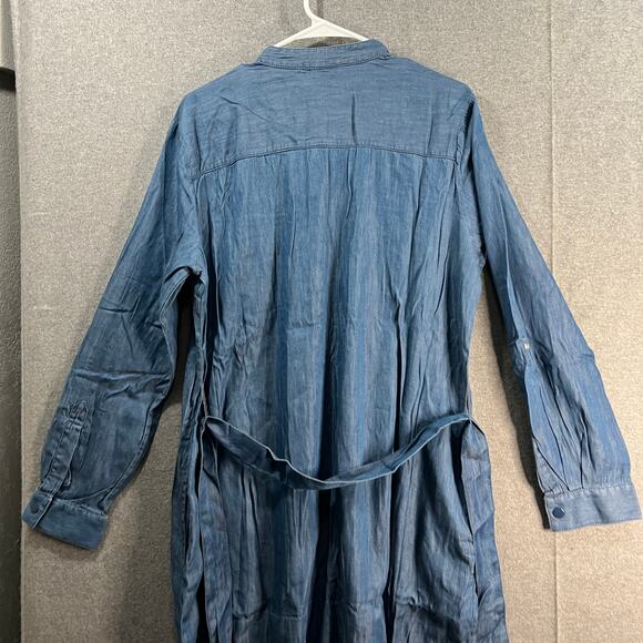 Laurie Felt Women Dress Size Medium Blue Denim Duster Dress - Picture 14 of 15